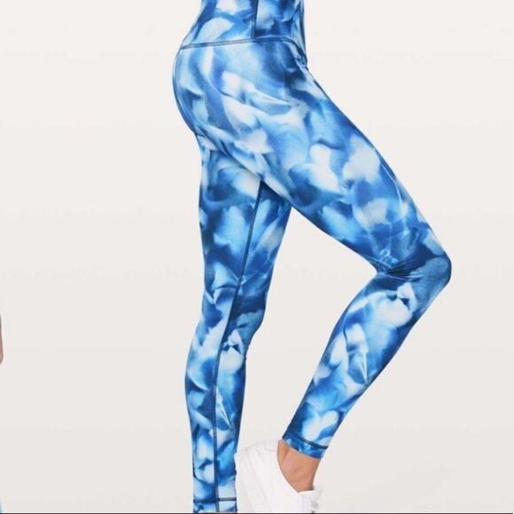 Lululemon Wunder Under Hi-Rise Tight Blush Blossom Alpine White Midnight Size 4 - Picture 3 of 11